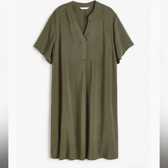 olive green dress h&m Ladies - Olive Green Textured-Knit Maxi Dress - Size: XS